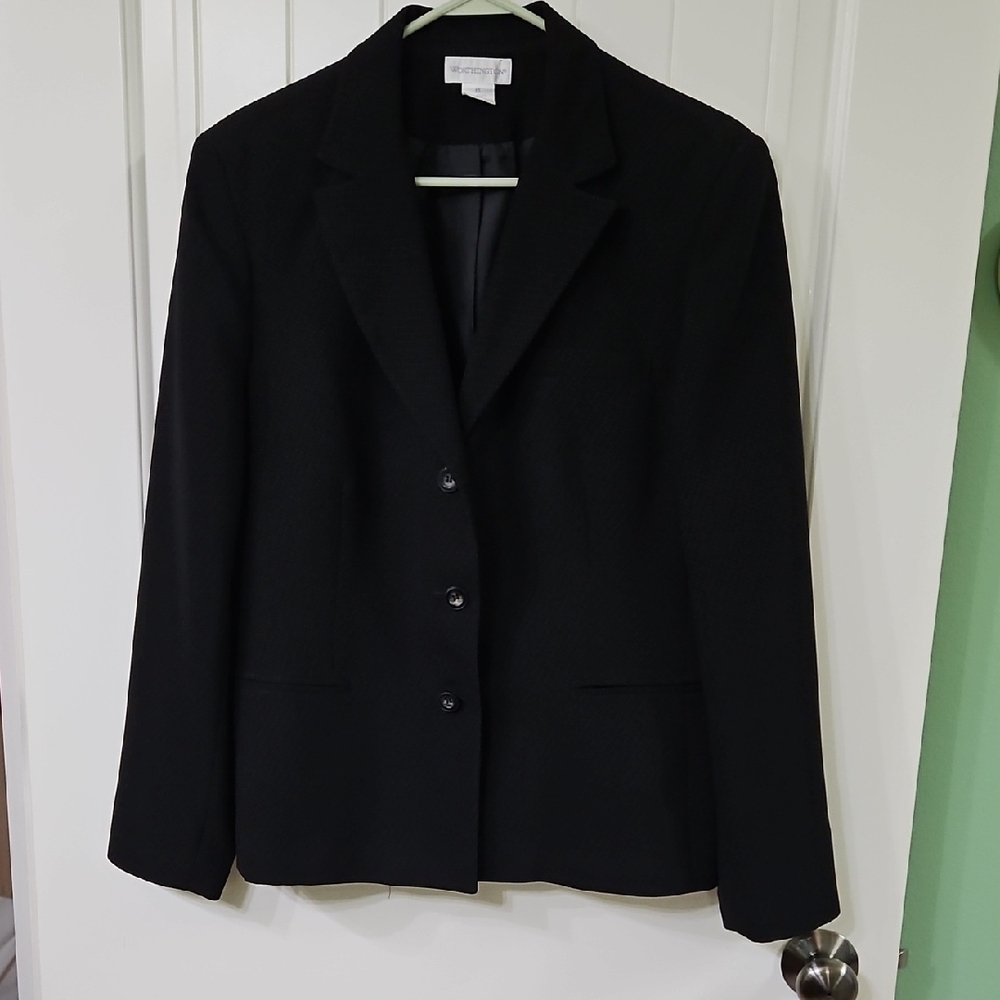Worthington Women's Classic Work Conference Black Blazer With Subtle Gold Dots